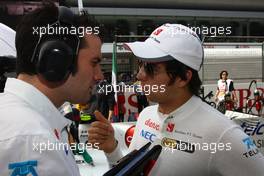 17.04.2011 Shanghai, China,  Sergio Perez (MEX), Sauber F1 Team  - Formula 1 World Championship, Rd 03, Chinese Grand Prix, Sunday Pre-Race Grid