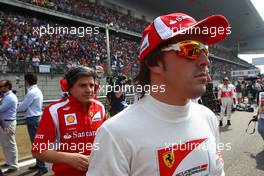 17.04.2011 Shanghai, China,  Fernando Alonso (ESP), Scuderia Ferrari  - Formula 1 World Championship, Rd 03, Chinese Grand Prix, Sunday Pre-Race Grid