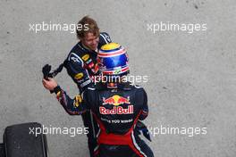 17.04.2011 Shanghai, China,  Sebastian Vettel (GER), Red Bull Racing and Mark Webber (AUS), Red Bull Racing  - Formula 1 World Championship, Rd 03, Chinese Grand Prix, Sunday Podium