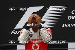 17.04.2011 Shanghai, China,  Lewis Hamilton (GBR), McLaren Mercedes  - Formula 1 World Championship, Rd 03, Chinese Grand Prix, Sunday Podium