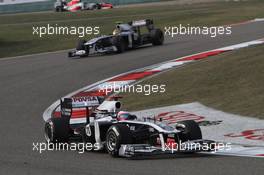 17.04.2011 Shanghai, China,  Rubens Barrichello (BRA), Williams F1 Team  - Formula 1 World Championship, Rd 03, Chinese Grand Prix, Sunday Race