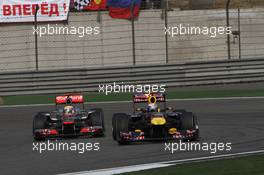 17.04.2011 Shanghai, China,  Lewis Hamilton (GBR), McLaren Mercedes nd Sebastian Vettel (GER), Red Bull Racing  - Formula 1 World Championship, Rd 03, Chinese Grand Prix, Sunday Race