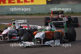 17.04.2011 Shanghai, China,  Adrian Sutil (GER), Force India  - Formula 1 World Championship, Rd 03, Chinese Grand Prix, Sunday Race