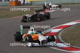 17.04.2011 Shanghai, China,  Adrian Sutil (GER), Force India  - Formula 1 World Championship, Rd 03, Chinese Grand Prix, Sunday Race