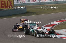 17.04.2011 Shanghai, China,  Michael Schumacher (GER), Mercedes GP  - Formula 1 World Championship, Rd 03, Chinese Grand Prix, Sunday Race