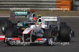 17.04.2011 Shanghai, China,  Sergio Perez (MEX), Sauber F1 Team  - Formula 1 World Championship, Rd 03, Chinese Grand Prix, Sunday Race