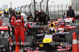 16.04.2011 Shanghai, China,  Fernando Alonso (ESP), Scuderia Ferrari and Sebastian Vettel (GER), Red Bull Racing  - Formula 1 World Championship, Rd 03, Chinese Grand Prix, Saturday Qualifying