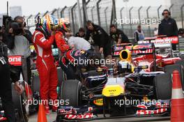 16.04.2011 Shanghai, China,  Fernando Alonso (ESP), Scuderia Ferrari and Sebastian Vettel (GER), Red Bull Racing  - Formula 1 World Championship, Rd 03, Chinese Grand Prix, Saturday Qualifying