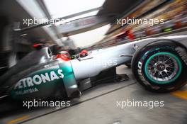 16.04.2011 Shanghai, China,  Michael Schumacher (GER), Mercedes GP  - Formula 1 World Championship, Rd 03, Chinese Grand Prix, Saturday Practice