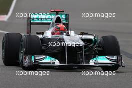 16.04.2011 Shanghai, China,  Michael Schumacher (GER), Mercedes GP  - Formula 1 World Championship, Rd 03, Chinese Grand Prix, Saturday Practice