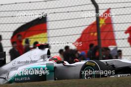 16.04.2011 Shanghai, China,  Michael Schumacher (GER), Mercedes GP  - Formula 1 World Championship, Rd 03, Chinese Grand Prix, Saturday Qualifying