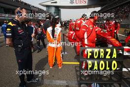 17.04.2011 Shanghai, China,  Adrian Newey (GBR), Red Bull Racing, Technical Operations Director and Scuderia Ferrari  - Formula 1 World Championship, Rd 03, Chinese Grand Prix, Sunday