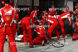 14.04.2011 Shanghai, China,  Scuderia Ferrari practicing pitstop - Formula 1 World Championship, Rd 03, Chinese Grand Prix, Thursday