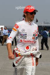 14.04.2011 Shanghai, China,  Jenson Button (GBR), McLaren Mercedes  - Formula 1 World Championship, Rd 03, Chinese Grand Prix, Thursday