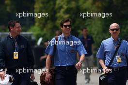 14.04.2011 Shanghai, China,  Bernd Maylander (GER), Safety car driver, Alan van den Meerwe (SAF), Medical car driver and Gary Hartsein, FIA Doctor - Formula 1 World Championship, Rd 03, Chinese Grand Prix, Thursday