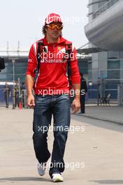 14.04.2011 Shanghai, China,  Fernando Alonso (ESP), Scuderia Ferrari  - Formula 1 World Championship, Rd 03, Chinese Grand Prix, Thursday