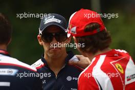 14.04.2011 Shanghai, China,  Pastor Maldonado (VEN), Williams F1 Team and Jules Bianchi (FRA), Test Driver, Scuderia Ferrari  - Formula 1 World Championship, Rd 03, Chinese Grand Prix, Thursday