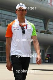 14.04.2011 Shanghai, China,  Adrian Sutil (GER), Force India  - Formula 1 World Championship, Rd 03, Chinese Grand Prix, Thursday