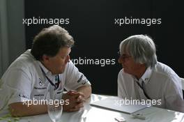 03.04.2010 Kuala Lumpur, Malaysia,  Norbert Haug (GER), Mercedes, Motorsport chief and Bernie Ecclestone (GBR) interview - Formula 1 World Championship, Rd 3, Malaysian Grand Prix, Saturday