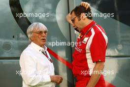 20.05.2011 Barcelona, Spain,  Bernie Ecclestone (GBR) and Stefano Domenicali (ITA), Scuderia Ferrari Sporting Director  - Formula 1 World Championship, Rd 05, Spainish Grand Prix, Friday