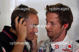20.05.2011 Barcelona, Spain,  Martin Whitmarsh (GBR), McLaren, Chief Executive Officer, Jenson Button (GBR), McLaren Mercedes - Formula 1 World Championship, Rd 05, Spainish Grand Prix, Friday Practice