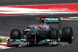 20.05.2011 Barcelona, Spain,  Michael Schumacher (GER), Mercedes GP Petronas F1 Team, MGP W02 - Formula 1 World Championship, Rd 05, Spainish Grand Prix, Friday Practice