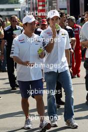 20.05.2011 Barcelona, Spain,  Kamui Kobayashi (JAP), Sauber F1 Team, Sergio Pérez (MEX), Sauber F1 Team - Formula 1 World Championship, Rd 05, Spainish Grand Prix, Friday