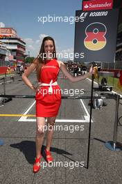 22.05.2011 Barcelona, Spain,  Grid girl - Formula 1 World Championship, Rd 05, Spainish Grand Prix, Sunday Grid Girl