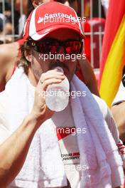 22.05.2011 Barcelona, Spain,  Fernando Alonso (ESP), Scuderia Ferrari - Formula 1 World Championship, Rd 05, Spainish Grand Prix, Sunday Pre-Race Grid