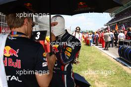 22.05.2011 Barcelona, Spain,  Sebastian Vettel (GER), Red Bull Racing - Formula 1 World Championship, Rd 05, Spainish Grand Prix, Sunday Pre-Race Grid