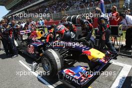 22.05.2011 Barcelona, Spain,  Sebastian Vettel (GER), Red Bull Racing  - Formula 1 World Championship, Rd 05, Spainish Grand Prix, Sunday Pre-Race Grid