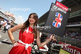 22.05.2011 Barcelona, Spain,  Grid girl - Formula 1 World Championship, Rd 05, Spainish Grand Prix, Sunday Grid Girl