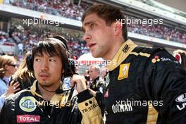 22.05.2011 Barcelona, Spain,  Vitaly Petrov (RUS), Lotus Renault GP - Formula 1 World Championship, Rd 05, Spainish Grand Prix, Sunday Pre-Race Grid