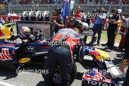 22.05.2011 Barcelona, Spain,  Mark Webber (AUS), Red Bull Racing  - Formula 1 World Championship, Rd 05, Spainish Grand Prix, Sunday Pre-Race Grid