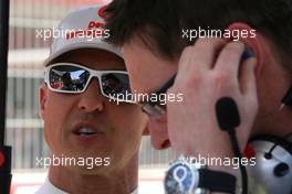 22.05.2011 Barcelona, Spain,  Michael Schumacher (GER), Mercedes GP  - Formula 1 World Championship, Rd 05, Spainish Grand Prix, Sunday Pre-Race Grid