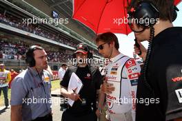 22.05.2011 Barcelona, Spain,  Jenson Button (GBR), McLaren Mercedes - Formula 1 World Championship, Rd 05, Spainish Grand Prix, Sunday Pre-Race Grid