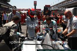 22.05.2011 Barcelona, Spain,  Michael Schumacher (GER), Mercedes GP Petronas F1 Team - Formula 1 World Championship, Rd 05, Spainish Grand Prix, Sunday Pre-Race Grid