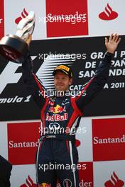 22.05.2011 Barcelona, Spain,  1st place Sebastian Vettel (GER), Red Bull Racing - Formula 1 World Championship, Rd 05, Spainish Grand Prix, Sunday Podium