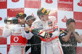 22.05.2011 Barcelona, Spain,  Lewis Hamilton (GBR), McLaren Mercedes and Jenson Button (GBR), McLaren Mercedes - Formula 1 World Championship, Rd 05, Spainish Grand Prix, Sunday Podium