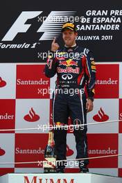 22.05.2011 Barcelona, Spain,  1st place Sebastian Vettel (GER), Red Bull Racing - Formula 1 World Championship, Rd 05, Spainish Grand Prix, Sunday Podium