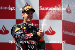 22.05.2011 Barcelona, Spain,  Sebastian Vettel (GER), Red Bull Racing - Formula 1 World Championship, Rd 05, Spainish Grand Prix, Sunday Podium