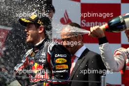 22.05.2011 Barcelona, Spain,  Sebastian Vettel (GER), Red Bull Racing - Formula 1 World Championship, Rd 05, Spainish Grand Prix, Sunday Podium