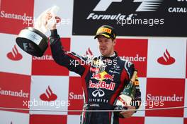 22.05.2011 Barcelona, Spain,  1st place Sebastian Vettel (GER), Red Bull Racing - Formula 1 World Championship, Rd 05, Spainish Grand Prix, Sunday Podium