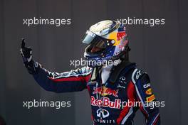 22.05.2011 Barcelona, Spain,  1st place Sebastian Vettel (GER), Red Bull Racing - Formula 1 World Championship, Rd 05, Spainish Grand Prix, Sunday Podium