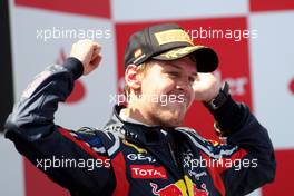 22.05.2011 Barcelona, Spain,  Sebastian Vettel (GER), Red Bull Racing - Formula 1 World Championship, Rd 05, Spainish Grand Prix, Sunday Podium