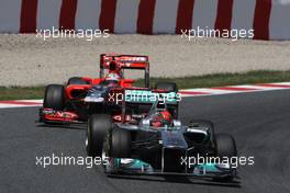 22.05.2011 Barcelona, Spain,  Michael Schumacher (GER), Mercedes GP Petronas F1 Team, MGP W02 - Formula 1 World Championship, Rd 05, Spainish Grand Prix, Sunday Race