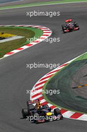 22.05.2011 Barcelona, Spain,  Sebastian Vettel (GER), Red Bull Racing and Lewis Hamilton (GBR), McLaren Mercedes  - Formula 1 World Championship, Rd 05, Spainish Grand Prix, Sunday Race