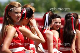 21.05.2011 Barcelona, Spain,  grid girls - Formula 1 World Championship, Rd 05, Spainish Grand Prix, Saturday