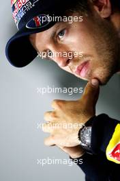 21.05.2011 Barcelona, Spain,  Sebastian Vettel (GER), Red Bull Racing - Formula 1 World Championship, Rd 05, Spainish Grand Prix, Saturday Press Conference