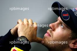 21.05.2011 Barcelona, Spain,  Sebastian Vettel (GER), Red Bull Racing - Formula 1 World Championship, Rd 05, Spainish Grand Prix, Saturday Press Conference